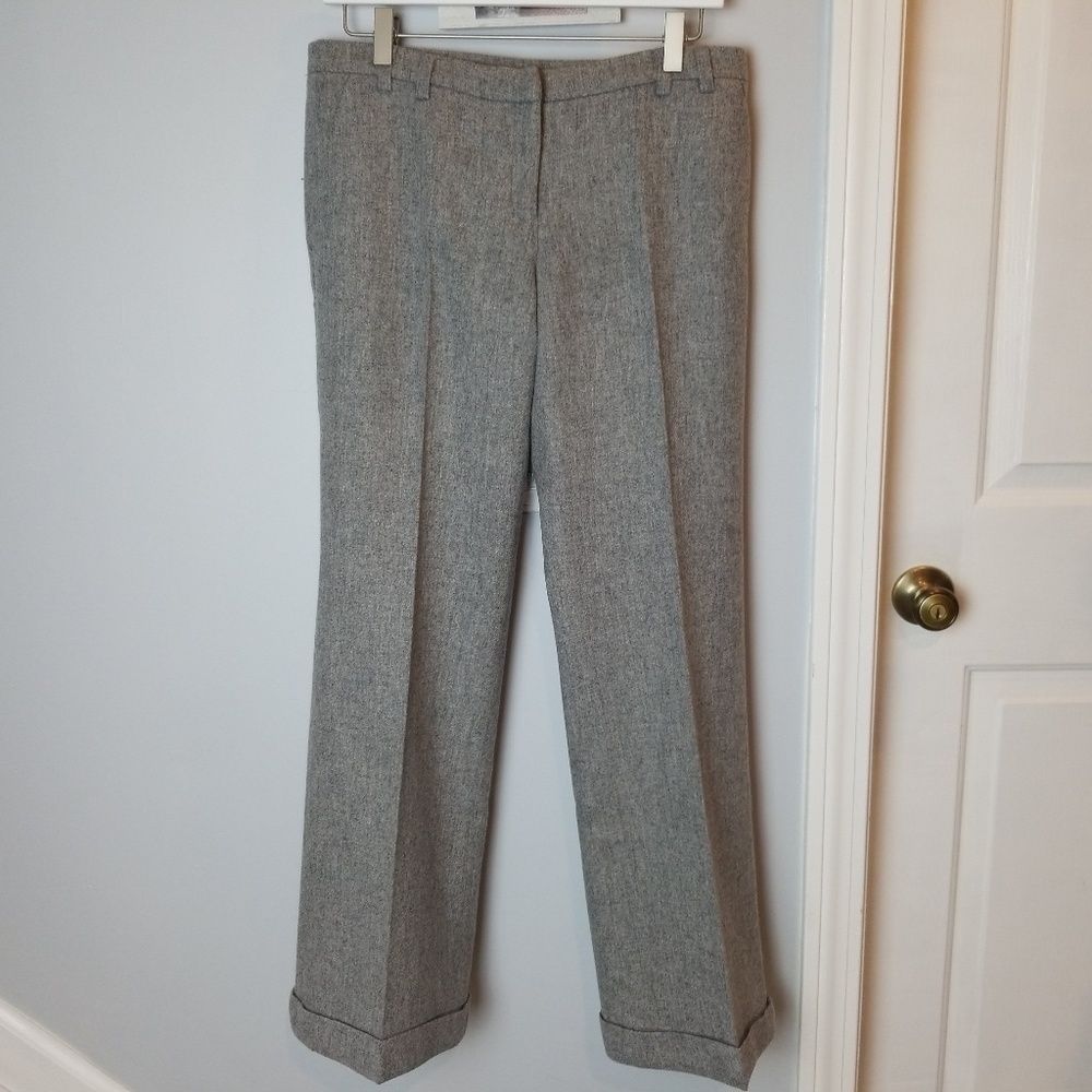 Walter Gray Wool flare lined wide leg pants